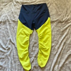 Zyia ribbed highlighter yellow leggings 14-16